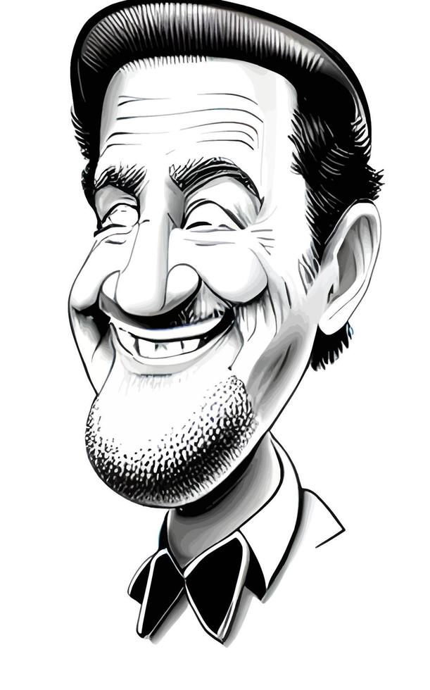 grappig karikaturen van gelukkig oud Mens vector