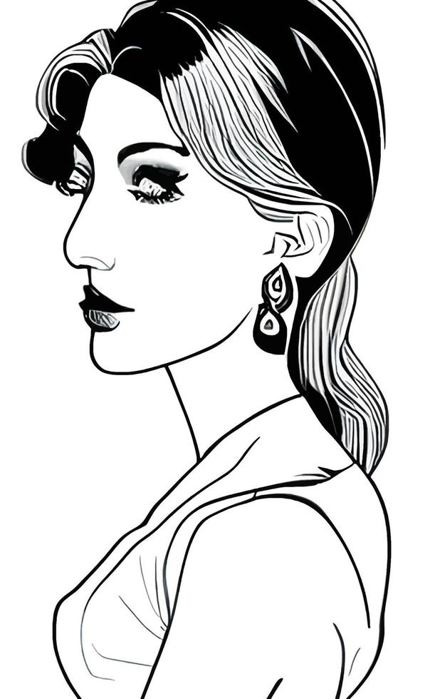 vrouw mode tekening schetsen vol. 1 vector