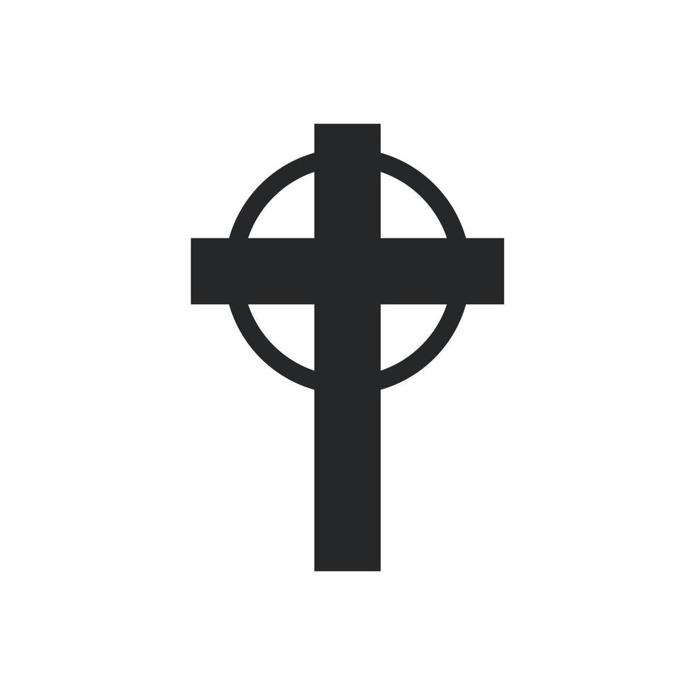 kruis religie god vector illustratie icoon. symbool Christendom en vorm christen teken. religieus kruisbeeld geloof en katholicisme zwart heilig kunst. geestelijkheid element Jezus ontwerp en geïsoleerd wit