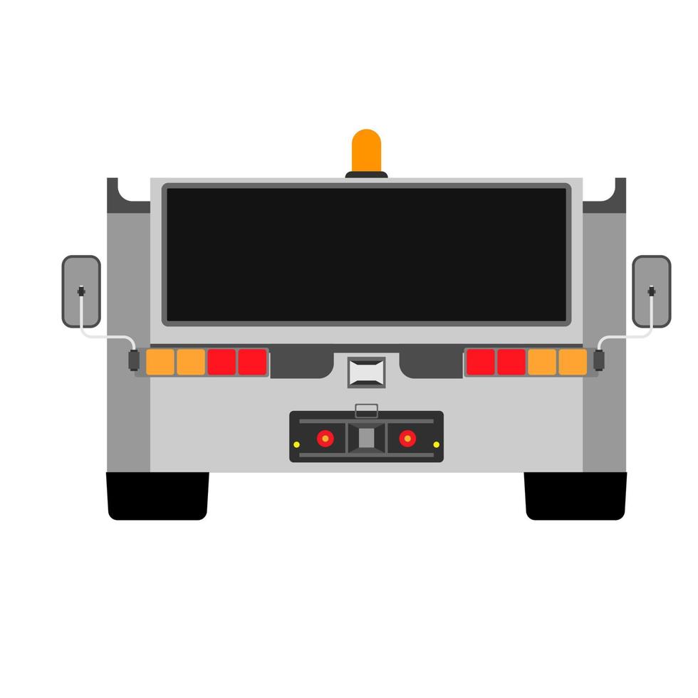 luchthaven slepen vrachtauto vector vlak voorkant visie. evacuatie vervoer vliegtuig onderhoud redden