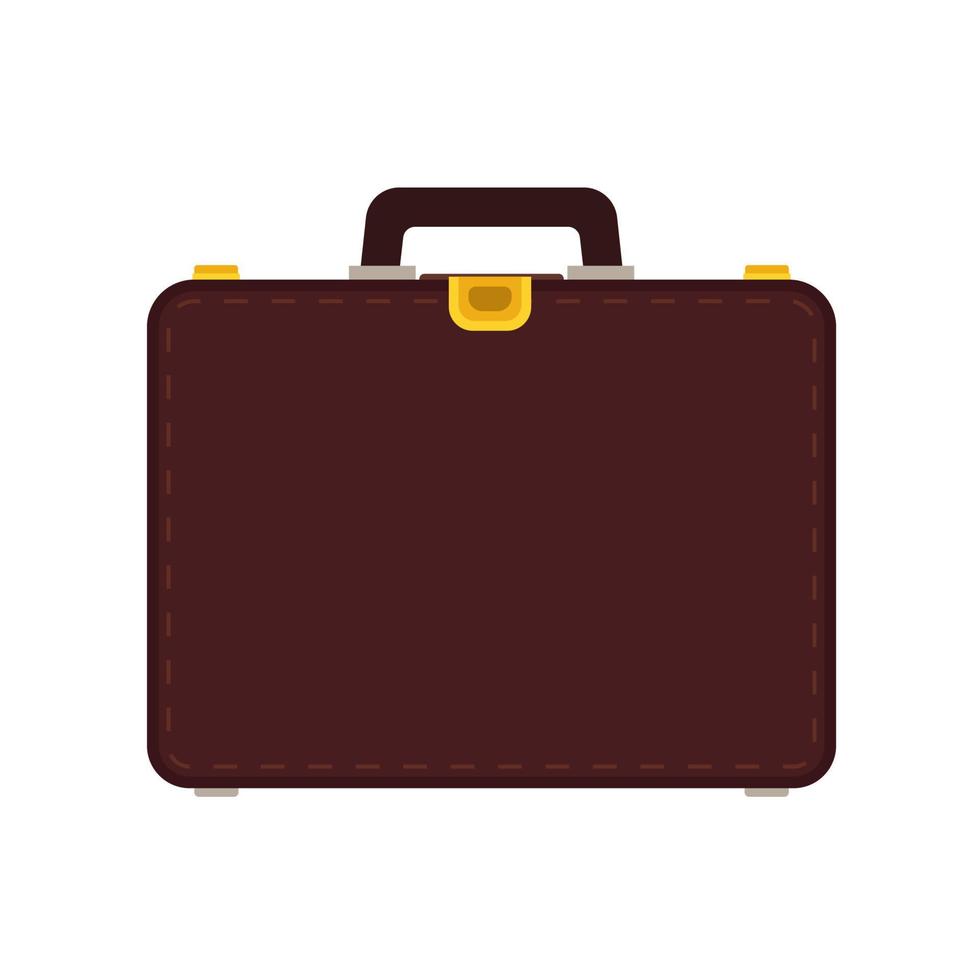 aktentas bedrijf vector icoon tas. geïsoleerd geval bagage zakenman. koffer omgaan met portefeuille kantoor bruin vlak uitrusting