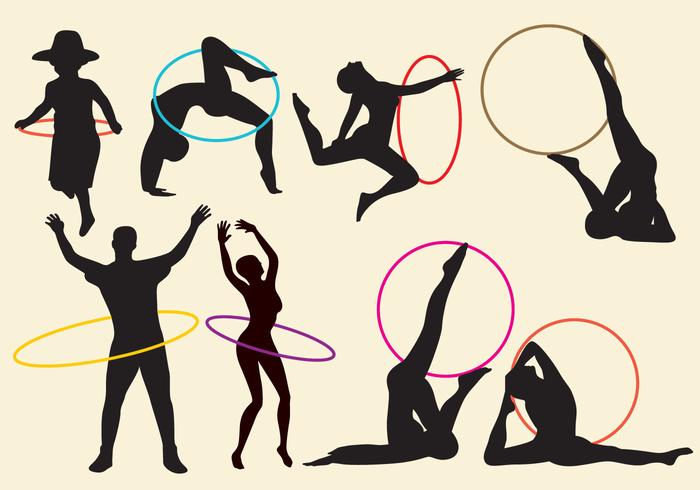 Hula Hoop Silhouette Vectoren