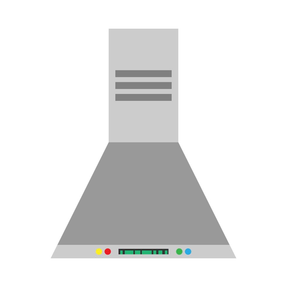 afzuigkap luchtafzuigfilter symbool. platte pictogram ventilatie geïsoleerd wit vector