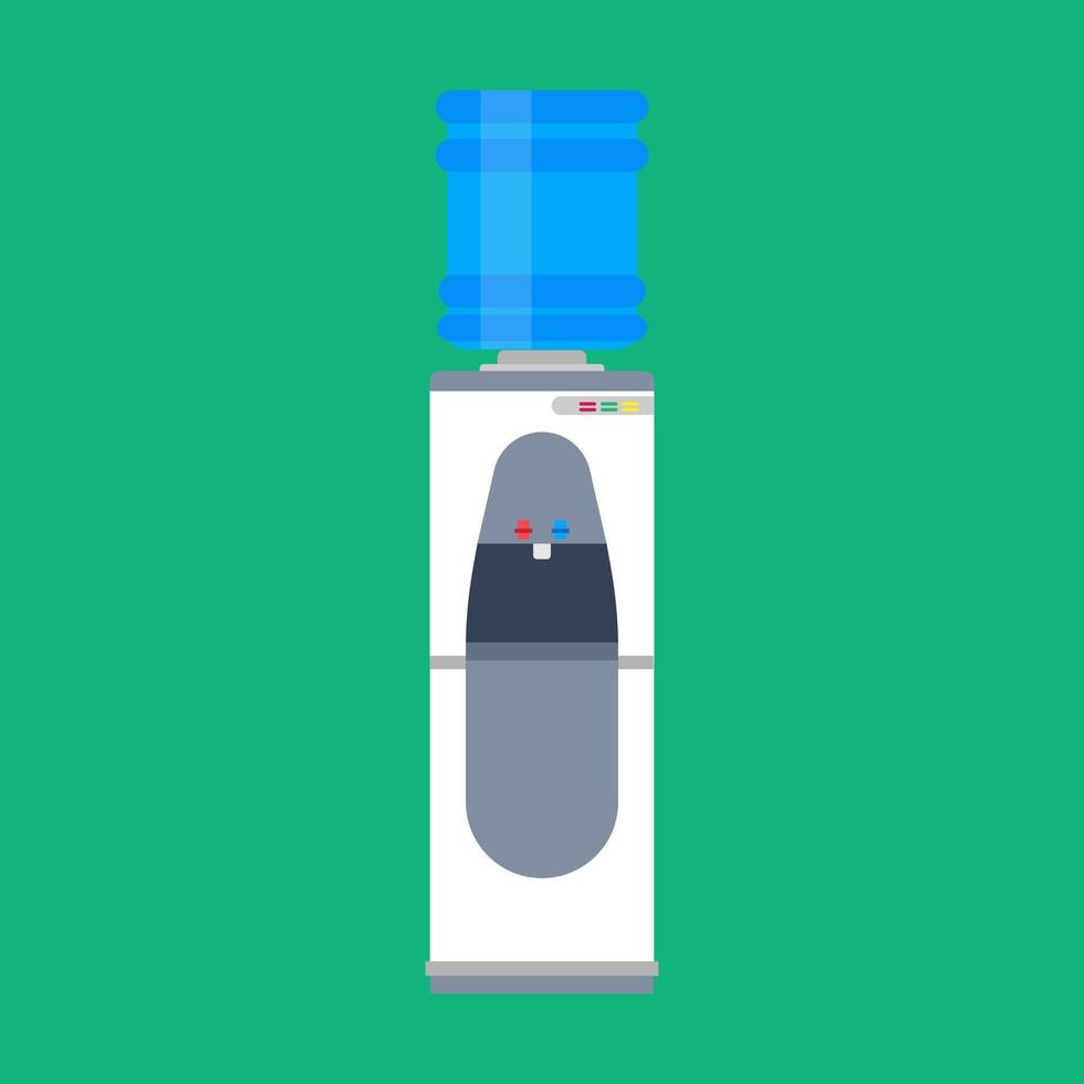 water dispenser vector platte pictogram vloeistof. koelere fles drinken kantoor plastic apparatuur. blauwe gallon gezuiverde machine verticaal