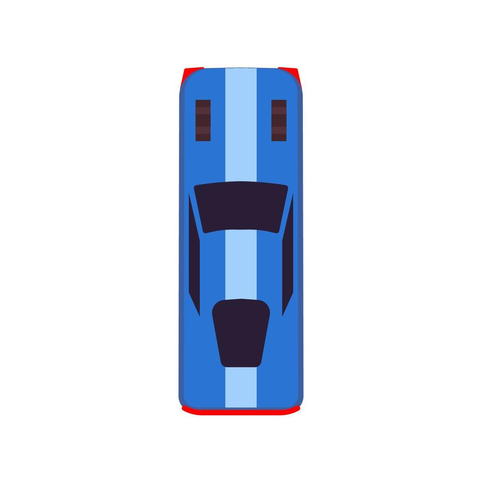 blauw sport auto top visie vector vervoer auto ontwerp geïsoleerd. snelheid vervoer illustratie icoon luxe concept grafisch. snel teken stijl verkeer glimmend model- met lijn. super exotisch machine