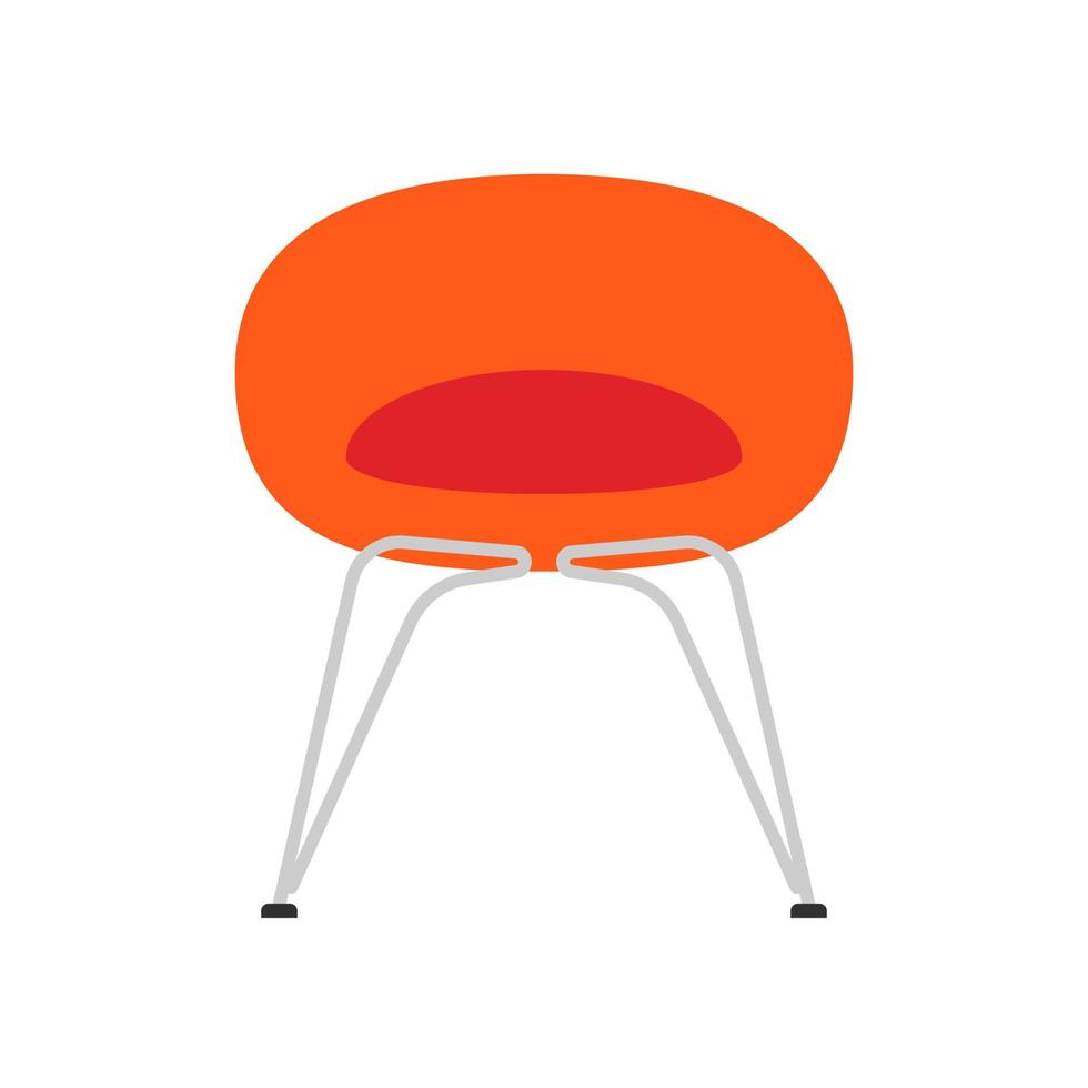 stoel restaurant voorkant visie vector icoon illustratie. ontwerp meubilair vlak bar interieur element. cafetaria silhouet tekenfilm