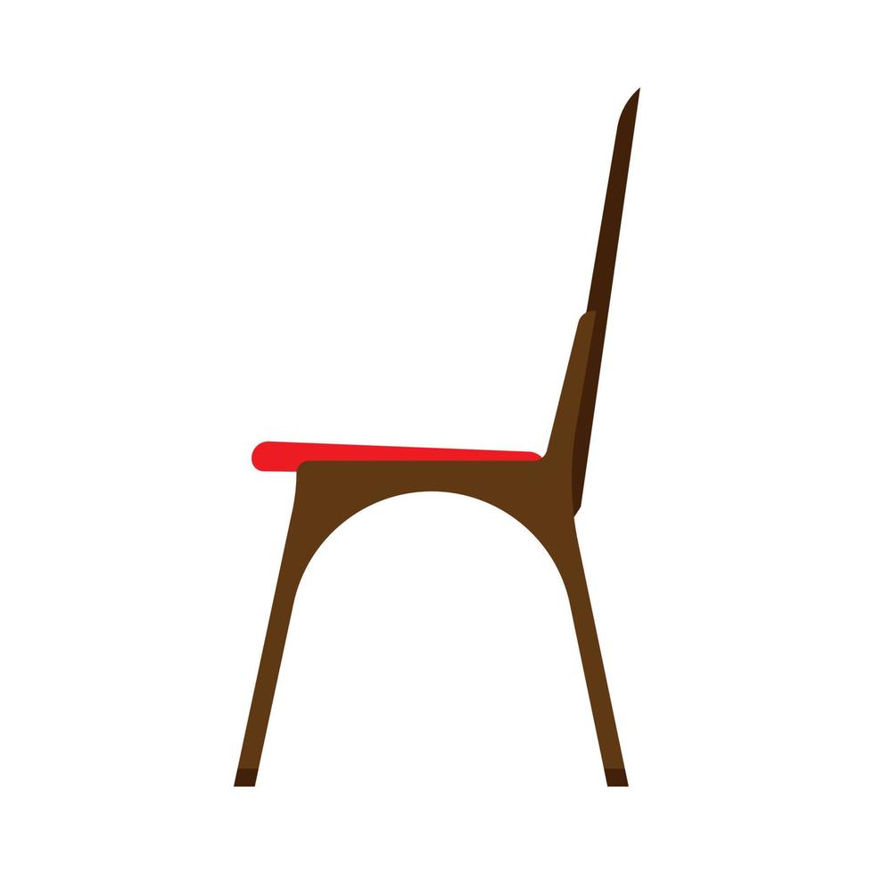 stoel kant visie houten vector icoon. kantoor comfortabel symbool ontspanning meubilair uitrusting