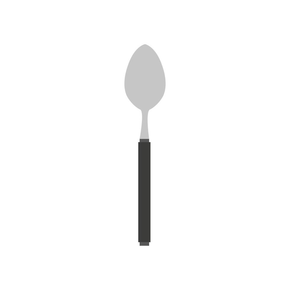 lepel vector illustratie denner werktuig keuken zilverwerk icoon voedsel. restaurant symbool bestek uitrusting ontwerp voorwerp. ontbijt lepel keukengerei element teken silhouet