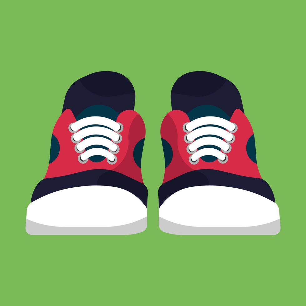 sneaker schoen voorkant visie vector rood icoon. sport paar- mode ontwerp schoenen atletisch kleding rennen. oefening bagageruimte reeks