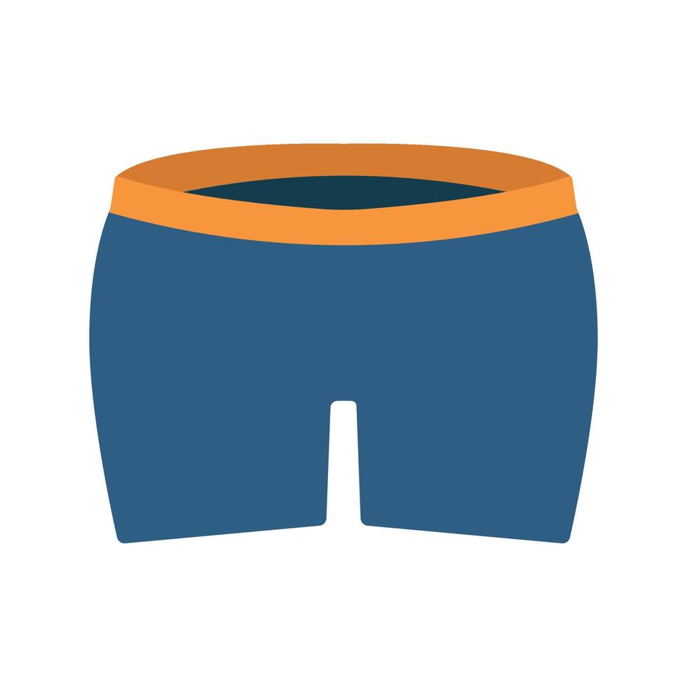 bokser slips kleren model- geschiktheid vector vlak icoon. onderbroek Mens shorts Mens.