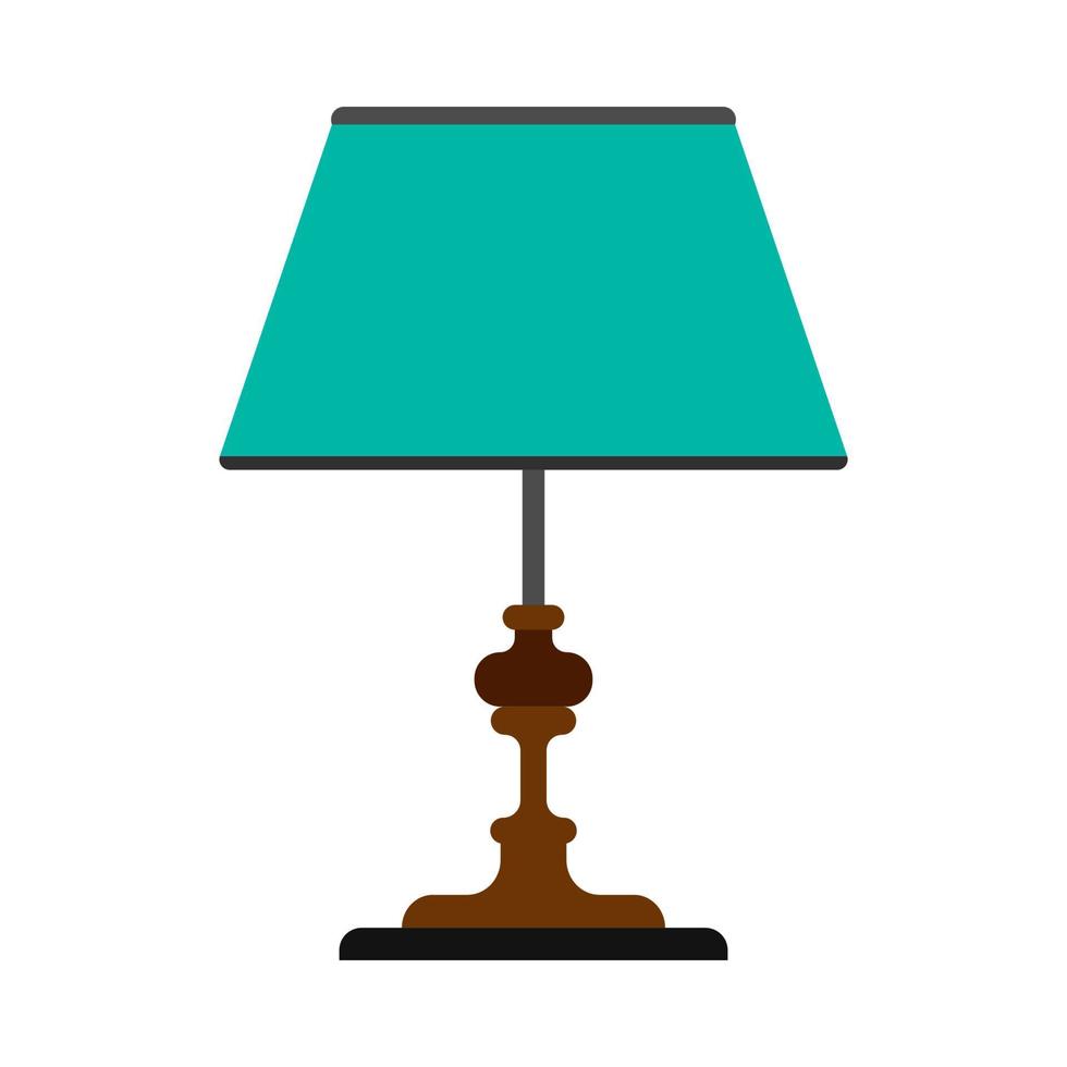 tafel lamp helder stijl elektrisch symbool vector icoon. binnen- uitrusting zolder interieur licht. meubilair nachtkastje