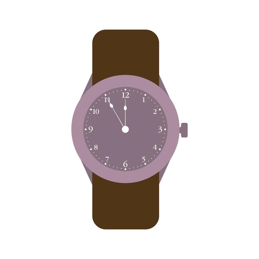 polshorloge tijd klok vector illustratie geïsoleerd wit icoon. modern hand- polshorloge mode bedrijf armband ontwerp voorwerp. grafisch luxe medeplichtig icoon met pijl. gemakkelijk hand- apparaat mode