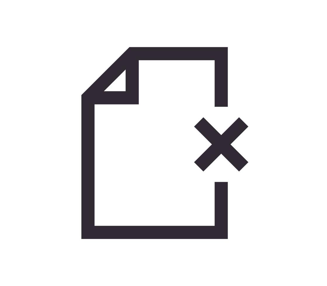 document symbool en papier icoon gemakkelijk schets lineair vector. vector