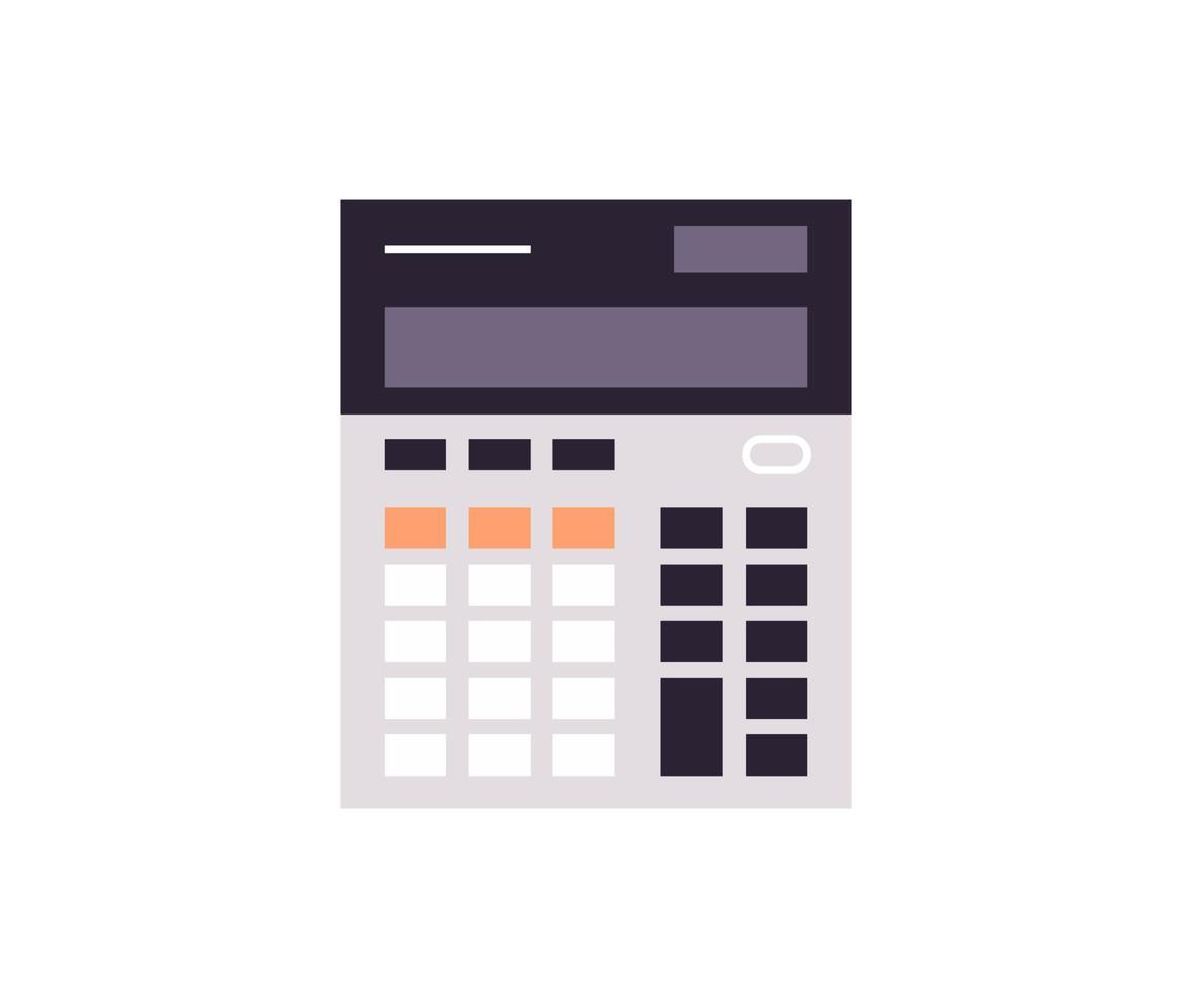 rekenmachine en financiële analyse platte vectorillustratie. vector