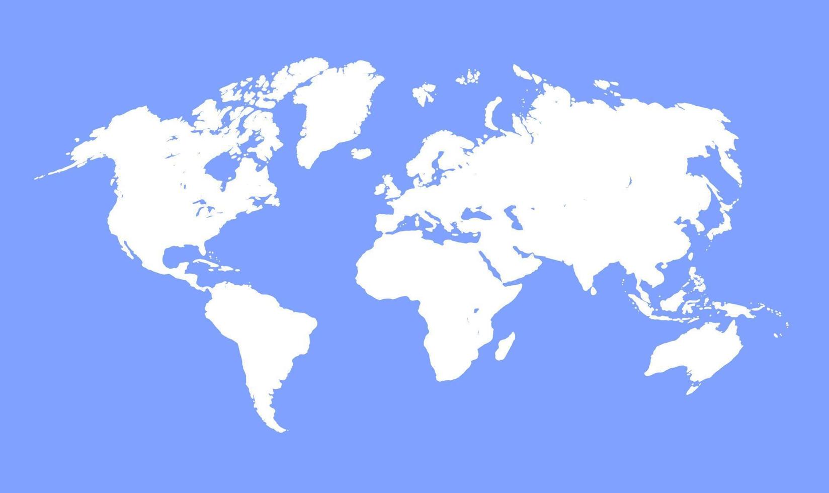 wereld kaart en horizontaal aarde planeet concept vlak vector illustratie.