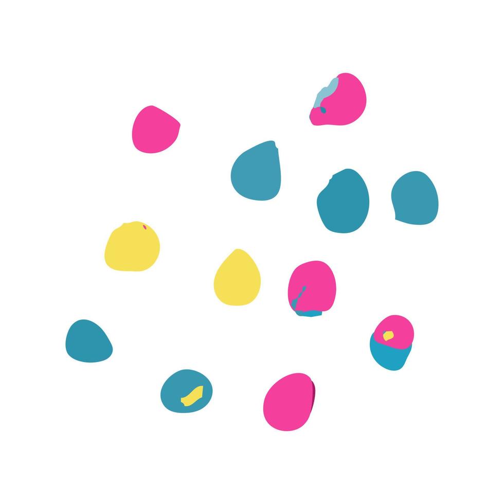 kleurrijke vectorillustratie van abstract krabbelpatroon dat op witte achtergrond wordt geïsoleerd vector