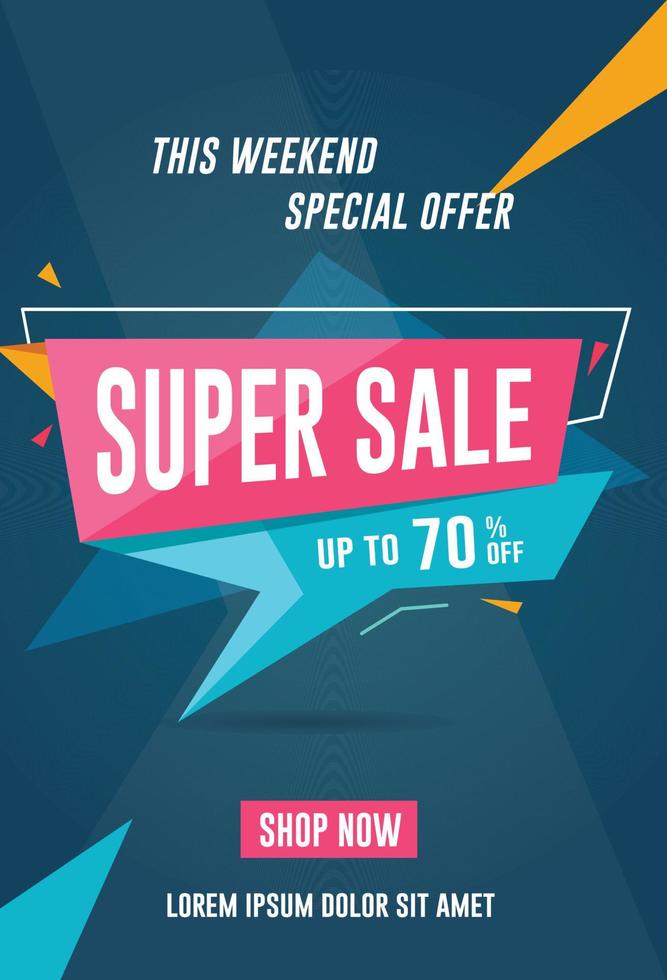 super uitverkoop flyer vector