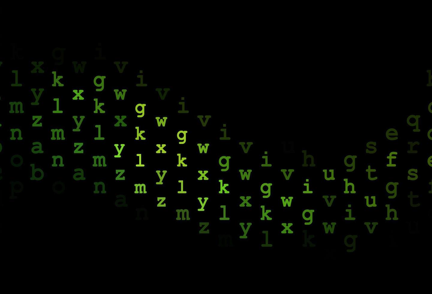 donkergroene vectordekking met Engelse symbolen. vector