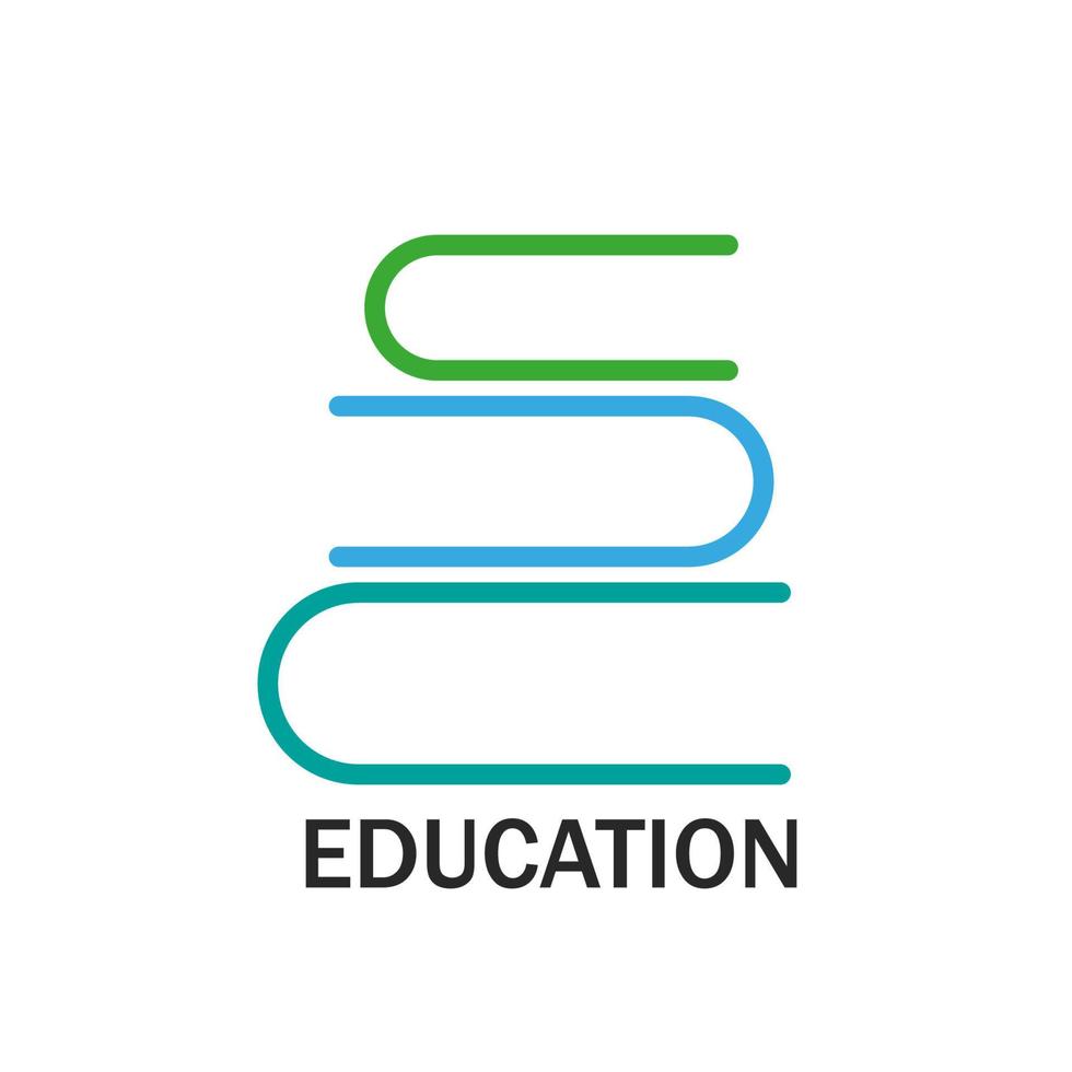 onderwijs logo met boeken geïsoleerd Aan wit achtergrond. leerling bibliotheek onderwijs net zo een wetenschap vector illustratie concept icoon