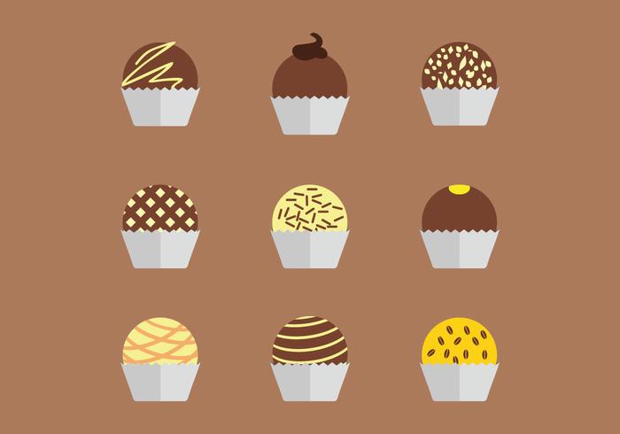 Chocolade Truffels Vector