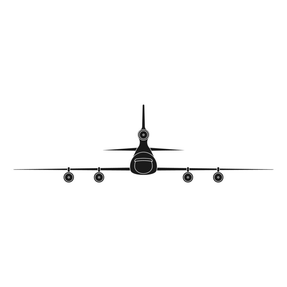 vliegtuig reizen vector icoon illustratie vervoer solide zwart. vliegtuig symbool en vlieg vlak vervoer geïsoleerd wit
