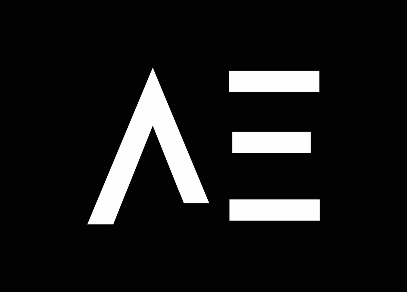 ae eerste brieven logo ontwerp vector