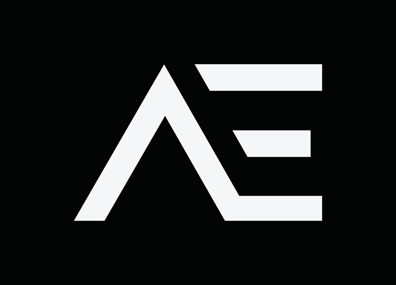 ae eerste brieven logo ontwerp vector