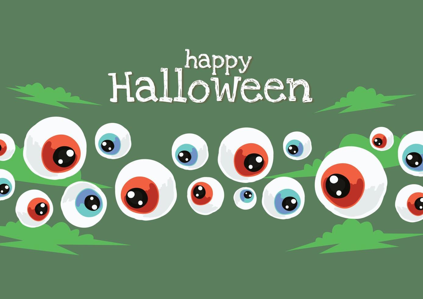 schattig items spookachtig banier oud scholl ontwerp voor halloween vector