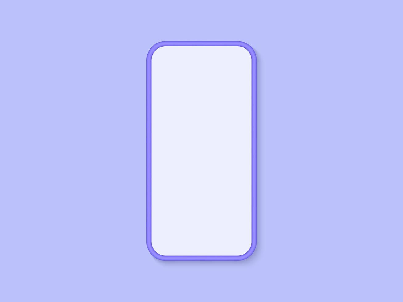 smartphone 3d Purper pastel kleur ontwerp, vector illustratie, eps10