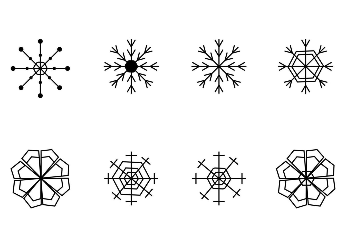 sneeuwvlok vector ontwerp illustratie geïsoleerd Aan wit achtergrond