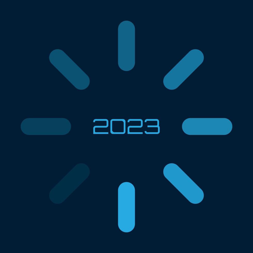 vectorillustratie van 2023 met laadconcept. vector