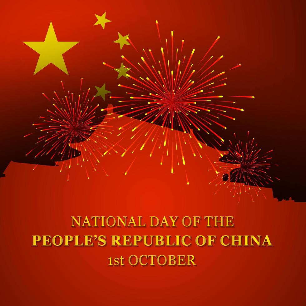 nationaal dag van de mensen republiek van China. vector