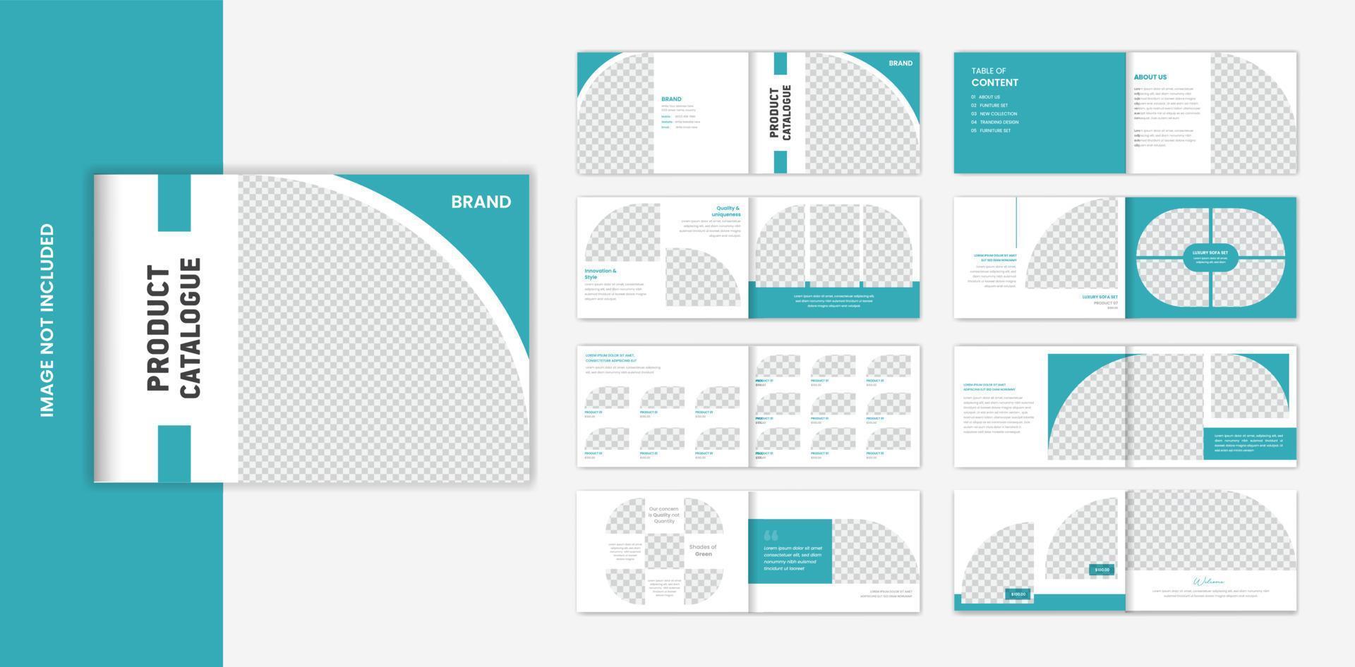 creatief landschap Product catalogus brochure ontwerp 16 Pagina's vector