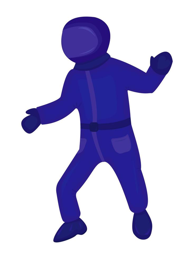 wandelen astronaut in een blauw ruimte pak vector