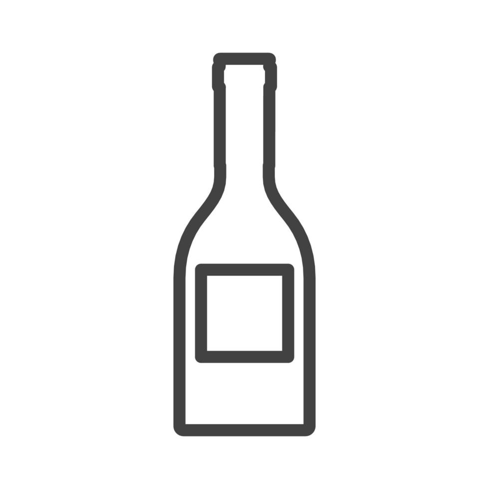 fles glas drinken vector illustratie icoon. vloeistof plastic houder drank symbool en alcohol bar etiket voorwerp. voedsel grafisch teken Frisdrank of bier geïsoleerd wit. schets Product silhouet blanco kroeg