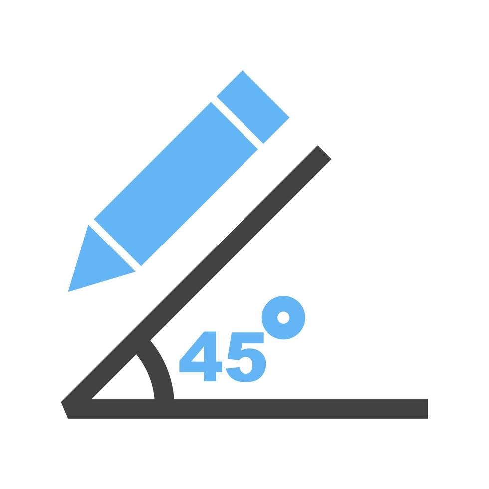 aan het studeren geometrie glyph blauw en zwart icoon vector