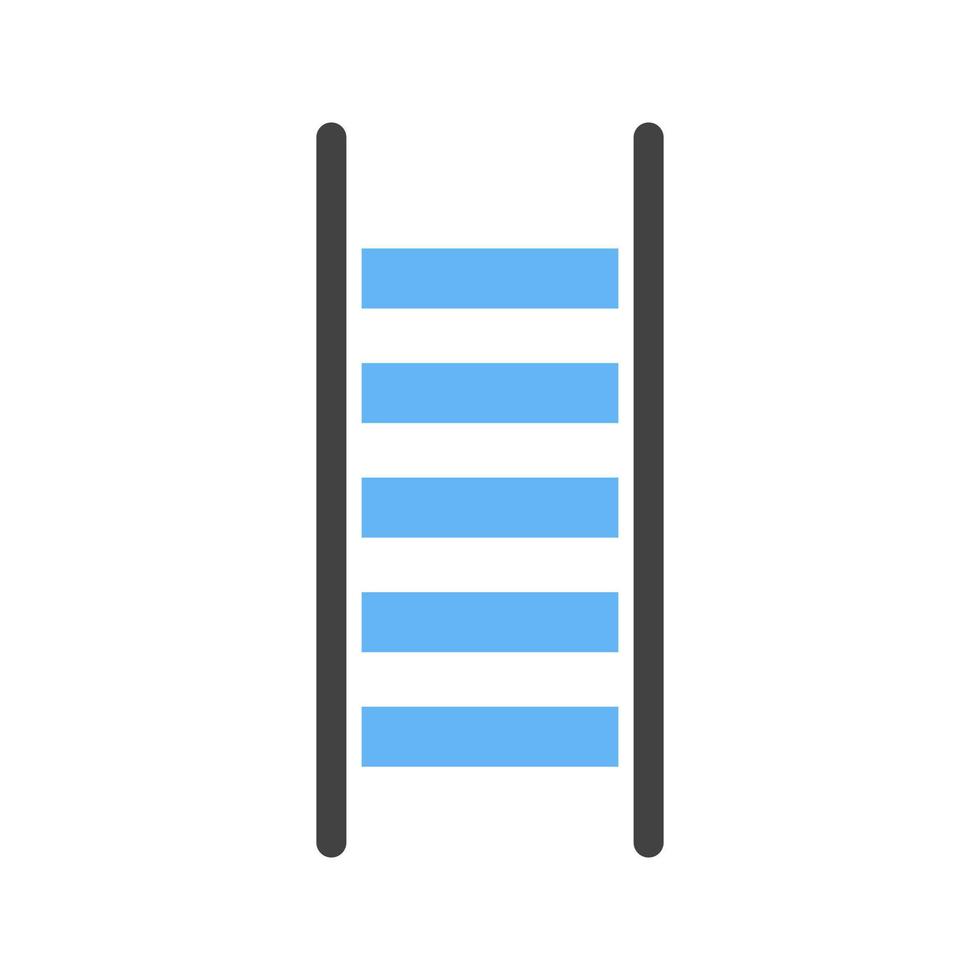 ladder glyph blauw en zwart icoon vector