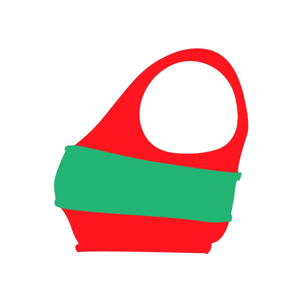 sport- beha rood kleding kleding lichaam illustratie symbool vector icoon. jurk vrouw zwempak geschiktheid yoga geïsoleerd wit