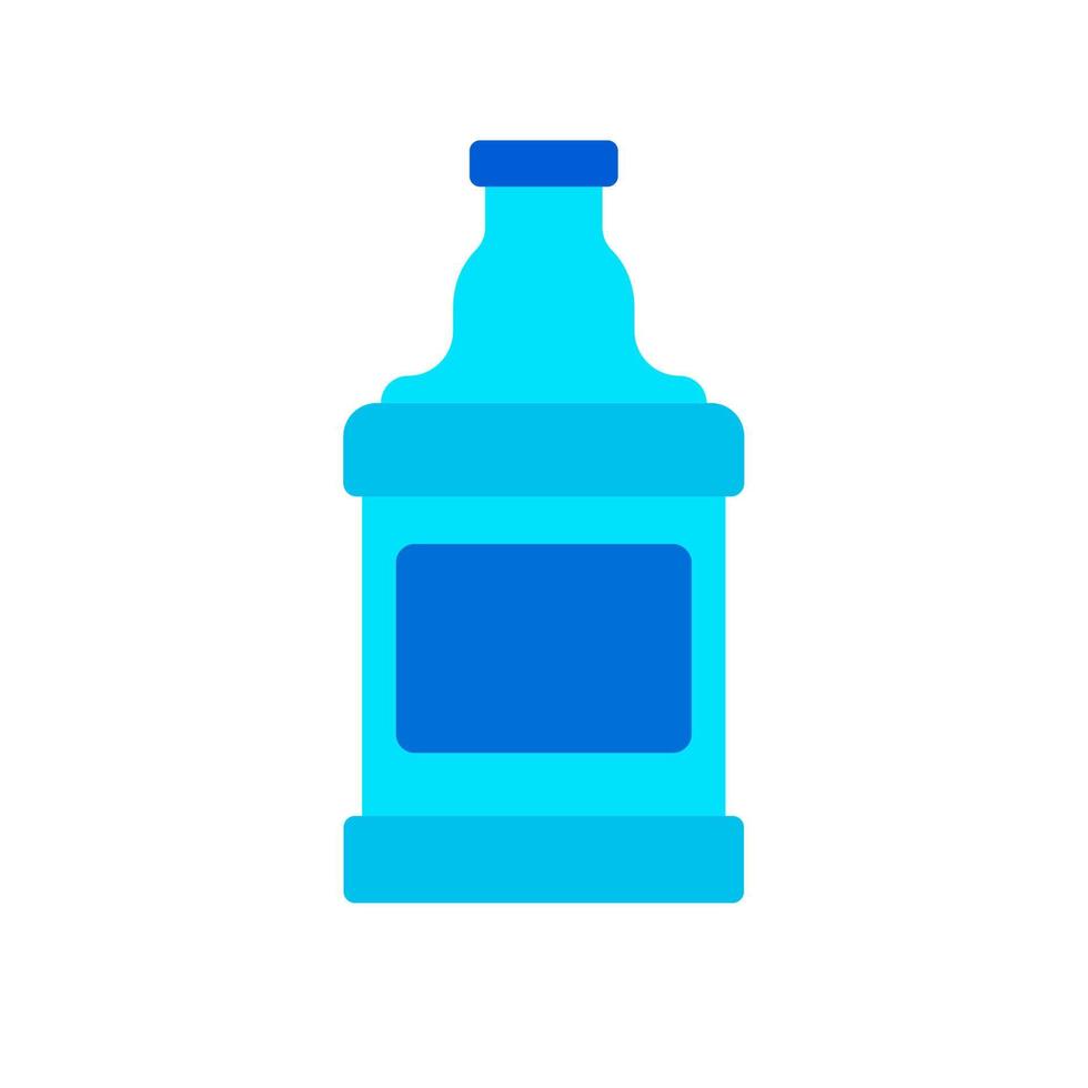 fles blauw pottenbakkerij vloeistof drank vector icoon. water fles logo levering groot plastic bus gallon