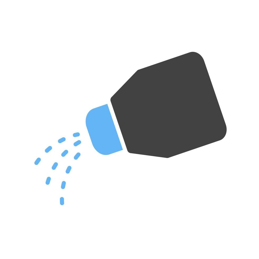 zout fles glyph blauw en zwart icoon vector