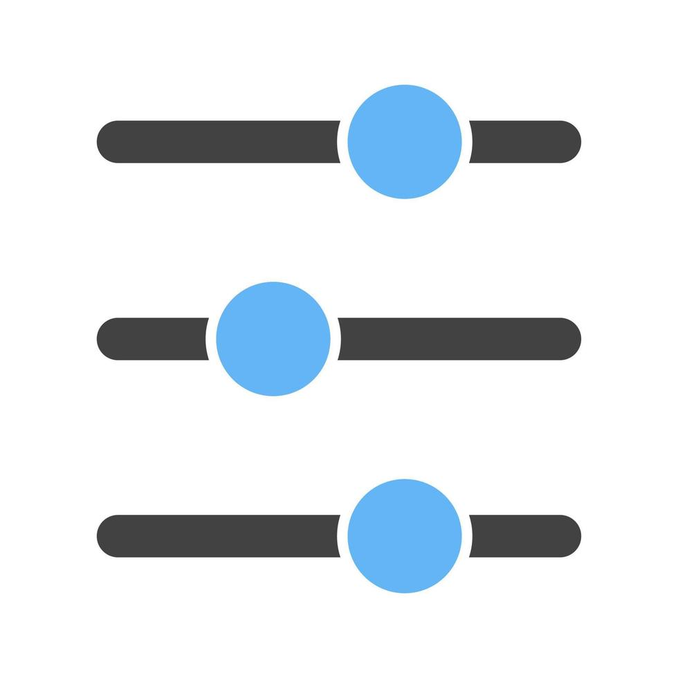 controles glyph blauw en zwart icoon vector