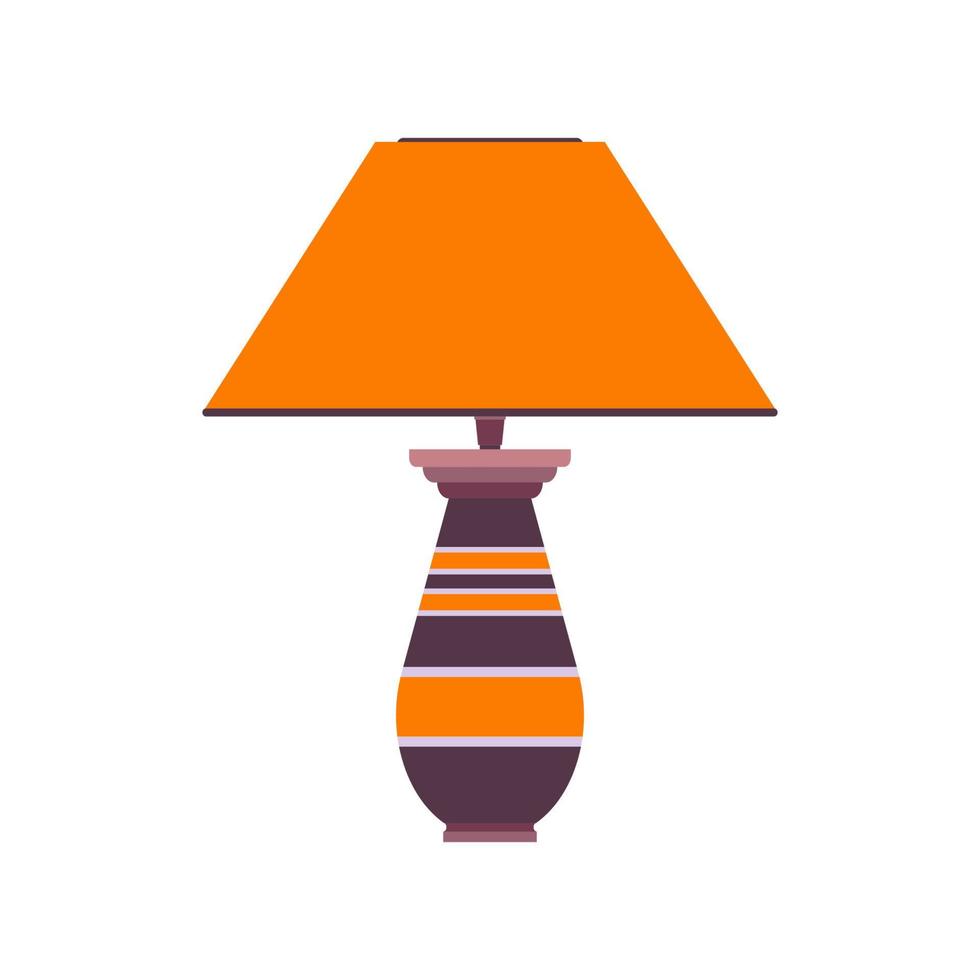 lamp geïsoleerd Aan wit achtergrond. vlak bureau vector met licht lamp tafel icoon, lamp illustratie kleurrijk ontwerp.