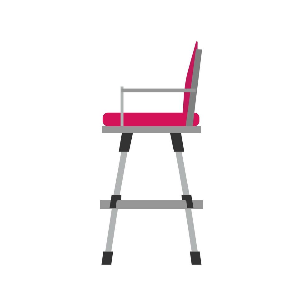 bar stoel stijl decoratie symbool element vector icoon. restaurant hoog stoel interieur meubilair kamer illustratie