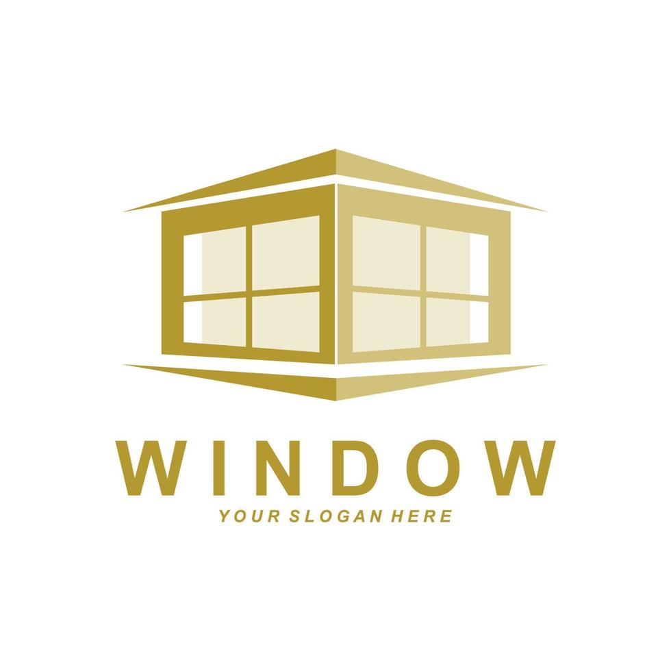 Home window-logo, interieur icoon ontwerp vector