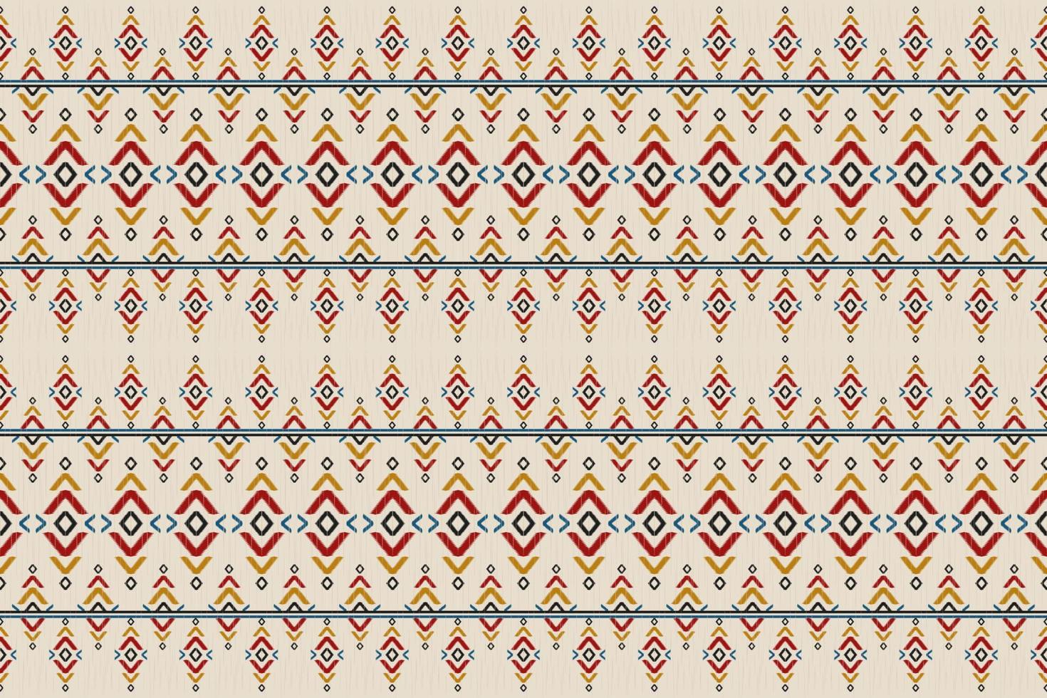 ikat naadloos patroon in stam. meetkundig etnisch patroon kunst. Amerikaans, Mexicaans stijl. ontwerp voor achtergrond, behang, vector illustratie, kleding stof, kleding, tapijt, textiel, batik, borduurwerk.