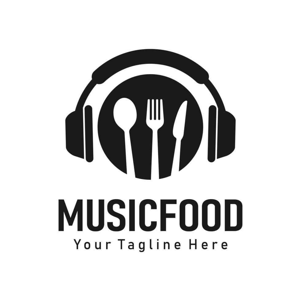 muziek- voedsel logo vector
