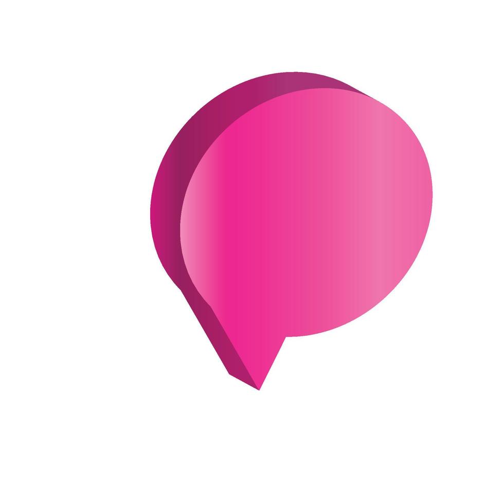 3d roze bubbel vector