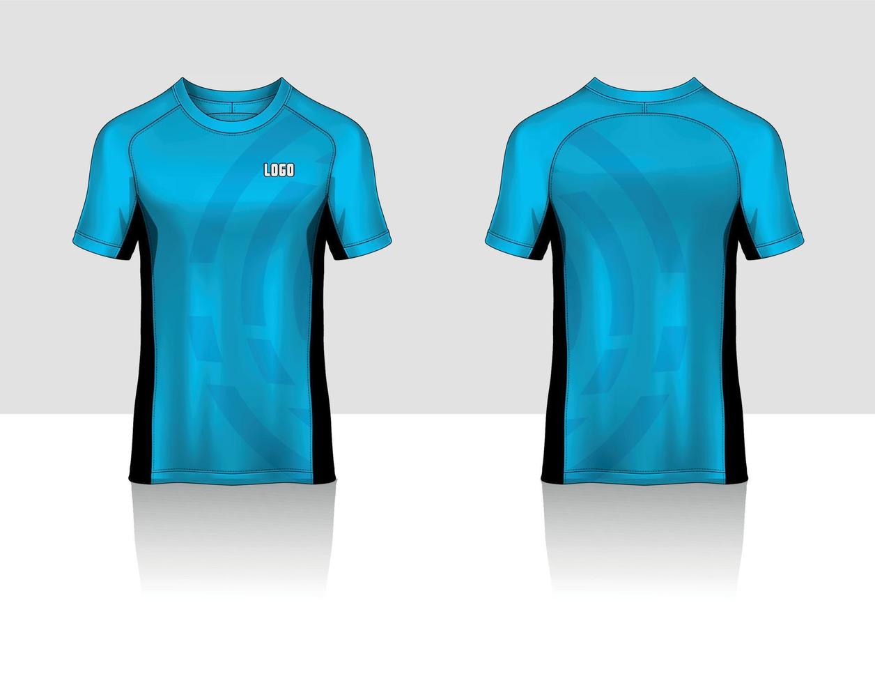 sport jersey en t-shirt sjabloon sport jersey ontwerp vector mockup