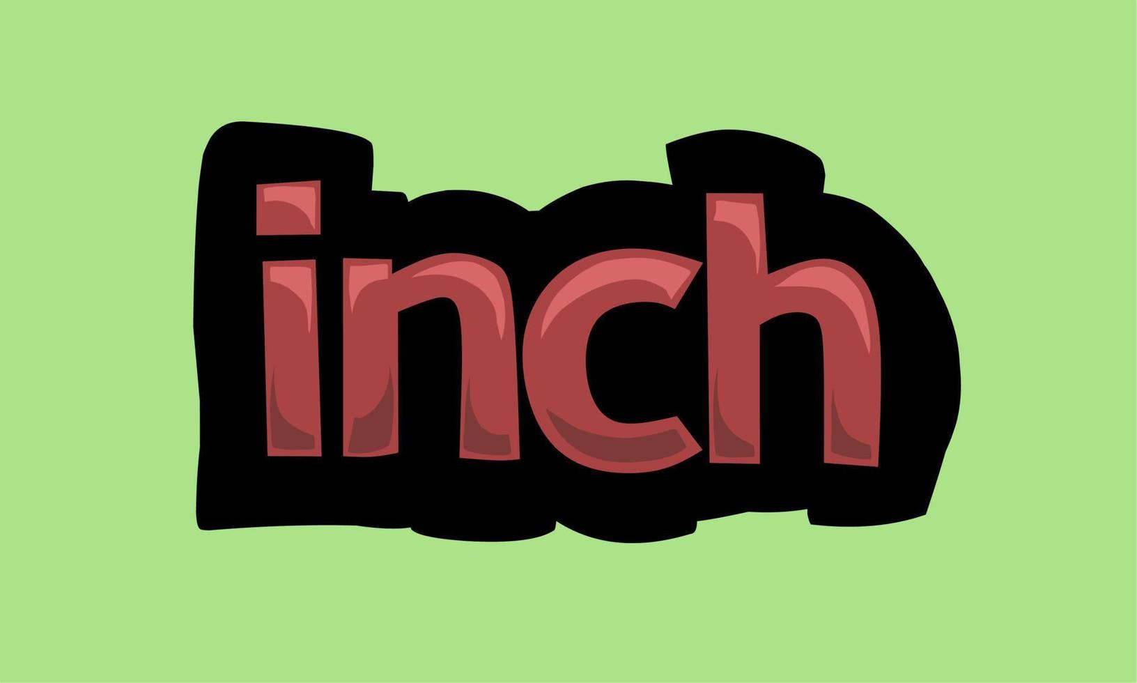 inch schrijven vector ontwerp Aan een groen achtergrond