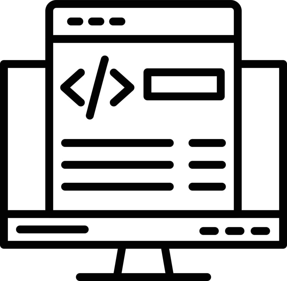 pictogram voor webontwikkeling vector